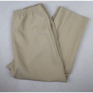 SEPARATE ISSUE - WOMEN'S BEIGE ELASTIC WAIST PULL-ON PANTS - SIZE 16 SHORT